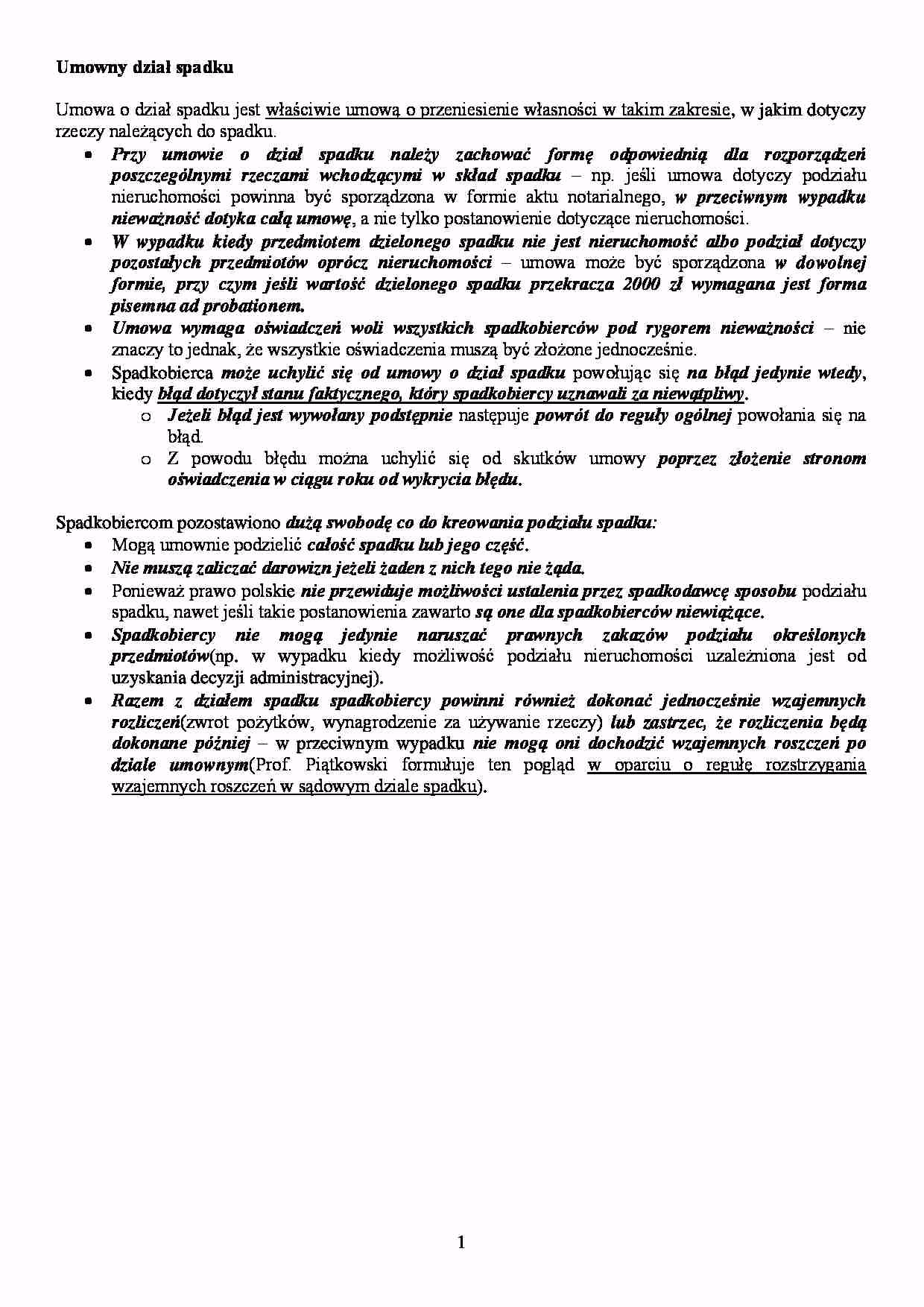 Na czym polega dział spadku?