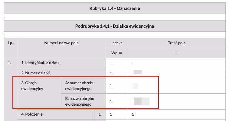 Skąd wziąć nr obrębu?