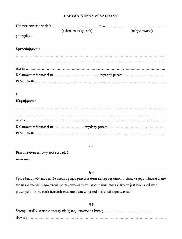 Co daje umowa kupna-sprzedaży?