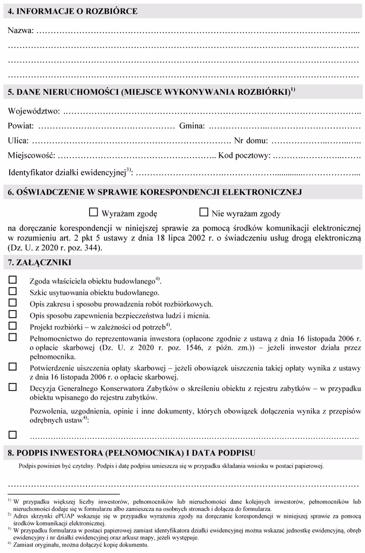 Co wymaga pozwolenia na rozbiórkę?
