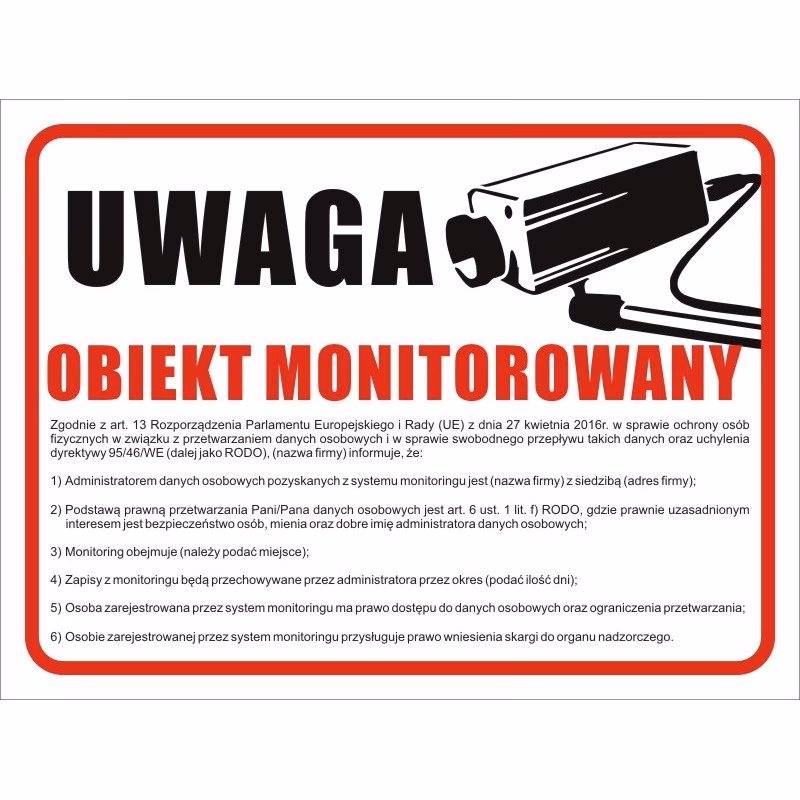 Czy trzeba mieć informacje obiekt monitorowany?