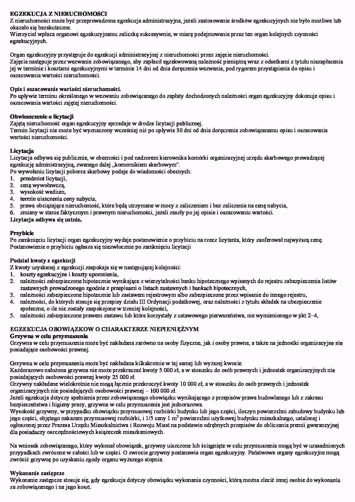 Od jakiej kwoty można prowadzić egzekucję z nieruchomości?