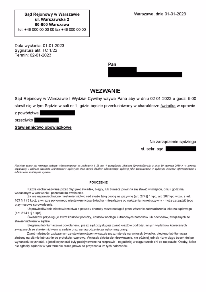 Do jakiego sądu kierujemy pozew?