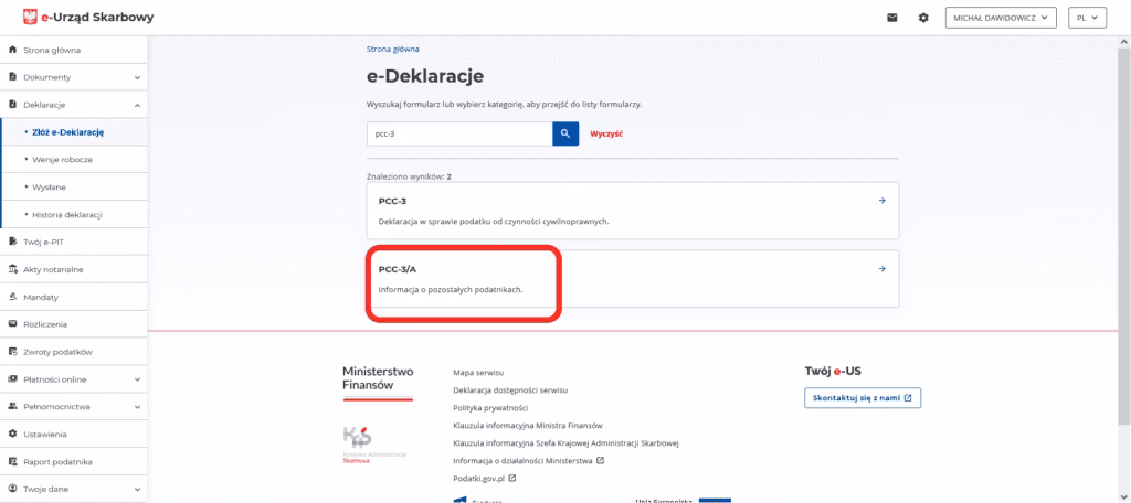 Jak złożyć PCC-3 online krok po kroku?