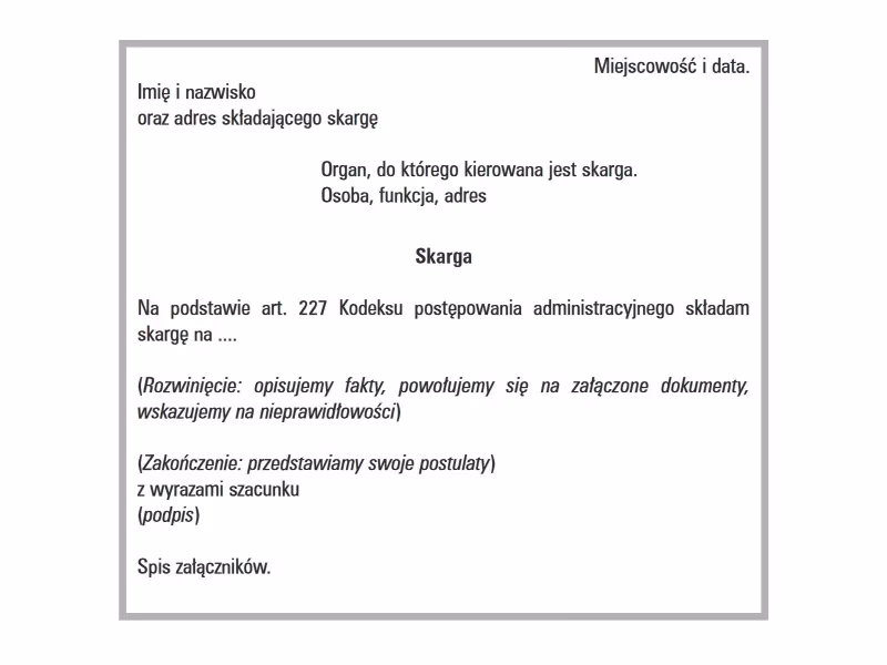 W jakich sytuacjach można napisać skargę?