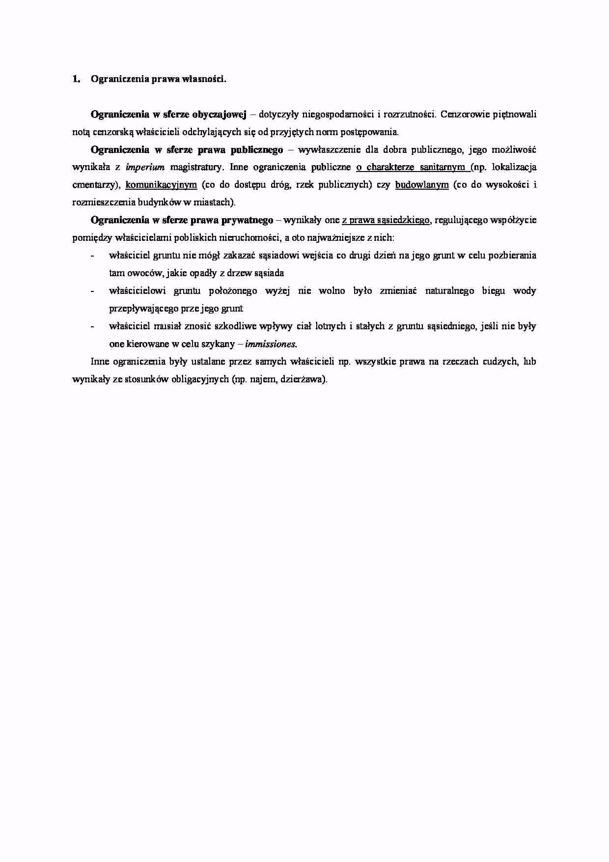 Czy można ograniczyć prawo własności?
