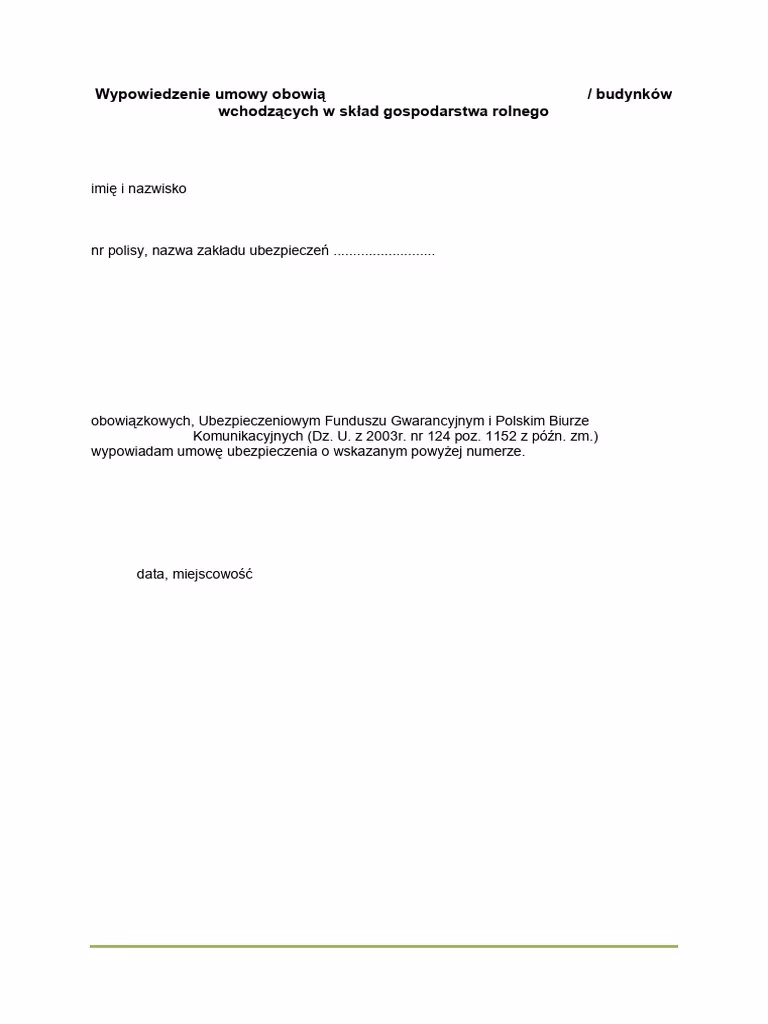 Czy trzeba wypowiedzieć umowę OC poprzedniego właściciela?