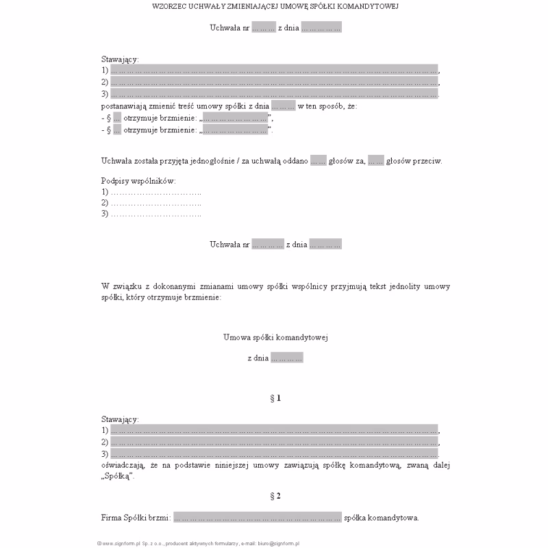 Jak zapadają uchwały w spółce komandytowej?