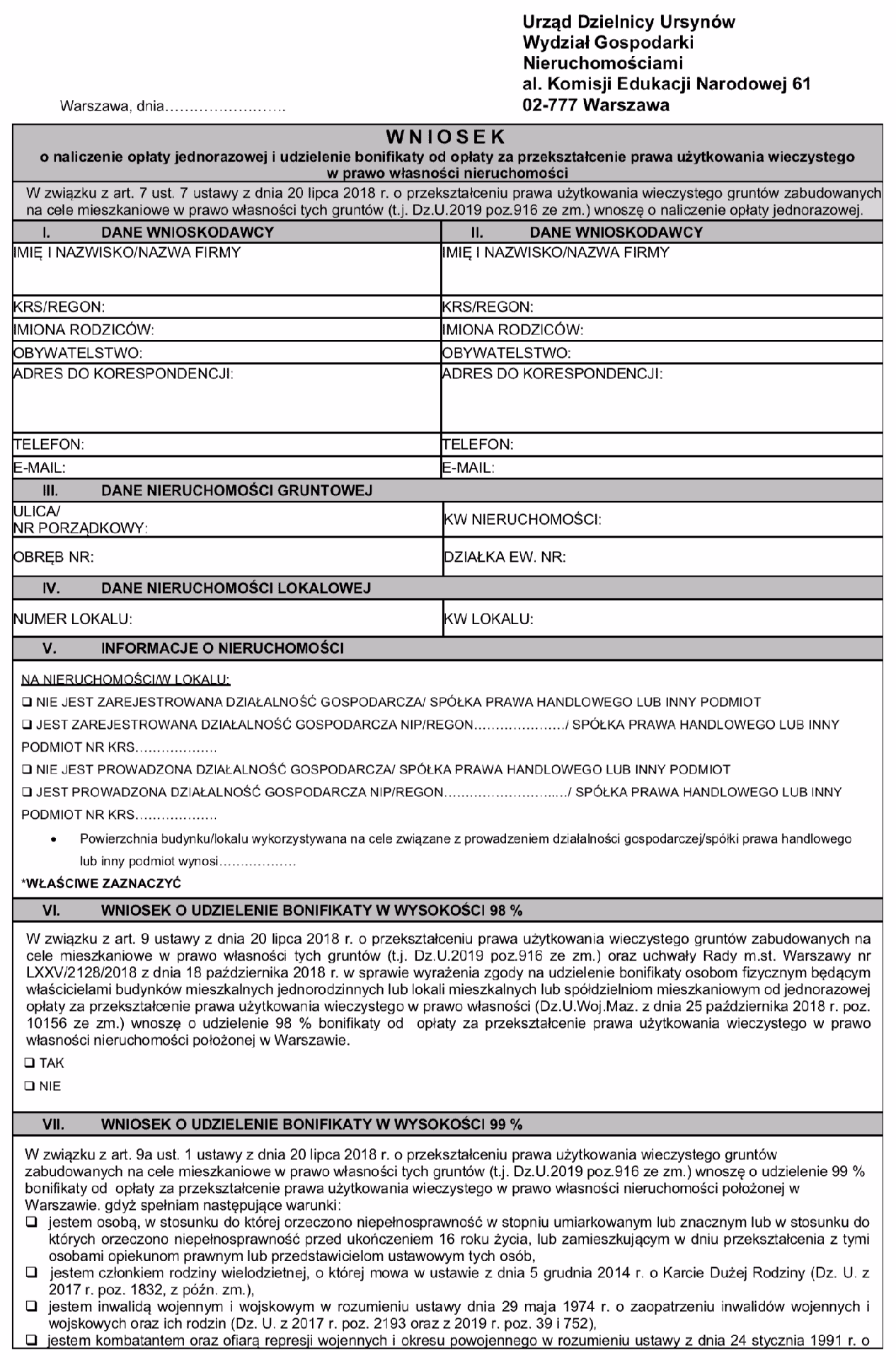 Czy opłata przekształceniowa od użytkowania wieczystego w prawo własności podlega VAT?