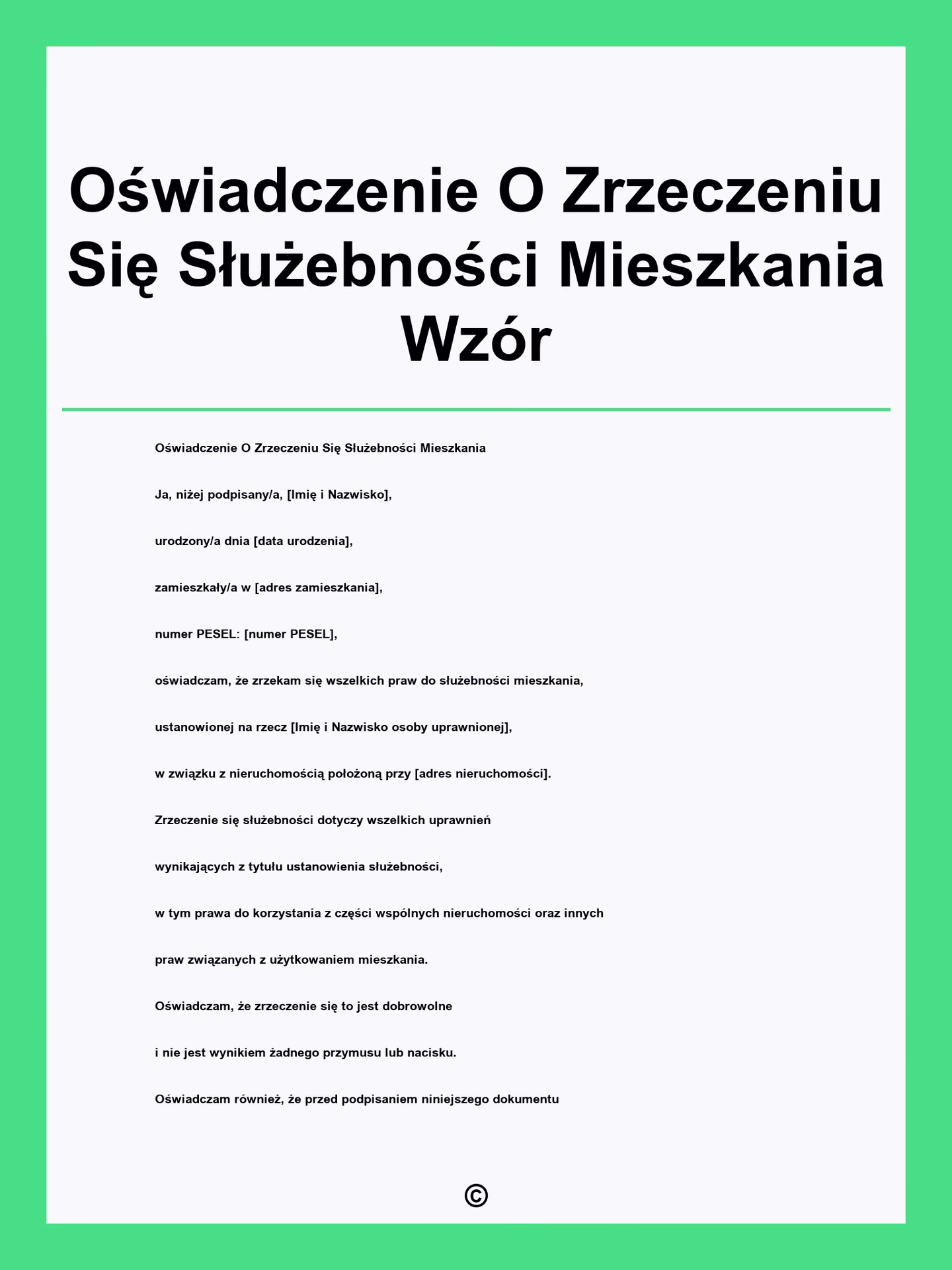 Jak złożyć oświadczenie o zrzeczeniu się służebności osobistej?