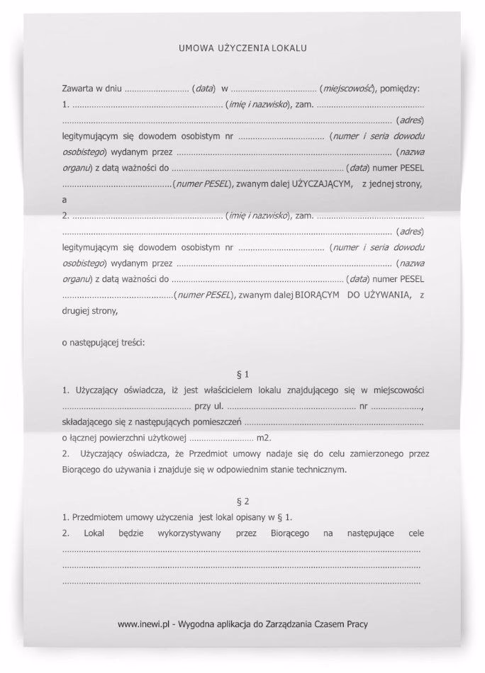 Czy umowa użyczenia musi być w formie pisemnej?